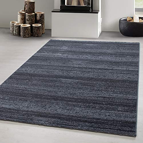Carpetsale24 Teppich Wohnzimmer Unicolor - Einfarbig Grau Meliert 280 x 370 cm - Kurzflor Schlafzimmer Pflegeleicht und Extra Weich - Für Küche Esszimmer Kinderzimmer Rechteckig