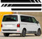 BYSL 3 STÜCKE Fashion Racing Streifen Grafiken DIY Dekoration Transportfahrzeug Aufkleber, Für VW T5 T6 Kofferraum Vinyl Aufkleber Zubehör