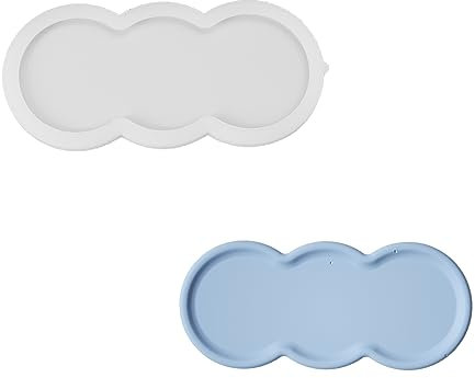 Boowan Nicole SH1007 Silikonform für Betontablett – langlebiges Bastelset für Heimdekoration – Erstellen Sie stilvolle Tabletts