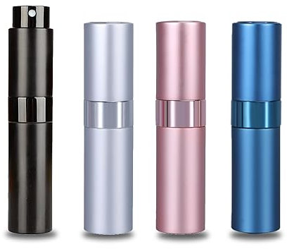 Tindisonka 4 Stück 8ml Parfümzerstäuber ● Portable Zerstäuber für unterwegs ● Parfüm Abfüller ● Perfume Travel Bottle ● Nachfüllbarer Reiseduftstoff-Zerstäuber