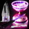 Chitidr L'ensemble de diabolo chinois Yoyo comprend un jouet diabolo LED coloré de 12,7 cm avec 2 bâtons de diabolo, 1 corde de diabolo et 1 sac en filet pour s'amuser (violet)