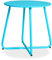Homestyle4u 2484, Balkontisch rund Beistelltisch klein leicht Gartentisch Metall Blau wetterfest Outdoor Tisch Ø 45 cm