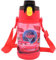 MccQueen Cars Kids Water Bottle with Straw, Lightniing Cars Flip Top Water Bottle Leakproof Auto Push Button Reusable Kids Drink Bottle Leak Proof Water Bottle for Kids and Toddlers, 400ml