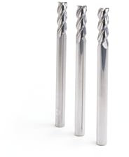 Vollhartmetall-Fräser für Aluminium, 3 Schneiden, 4-10 mm Durchmesser, industrielle Anwendung (4 mm), 3er Set