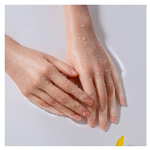 Realistische Silikonhand-Modell-Praxis-Mannequin-Hand mit Knochen-Fingern Nägel Ring-Armbanduhr-Display-Fotografie-Requisiten ( Color : 0 , Size : Right Hand )