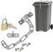 Chaîne de couvercle de poubelle à roulettes avec cadenas – Sans perçage – Stop Fly Tip