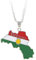 Sxett Kurdistan Map Necklace for Women Gold Color Flag Pendant Necklaces Stainless Steel Clavicle Chain Keychain Jewelry Gift