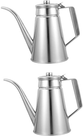 PRETYZOOM 2piezas Aceitera Inoxidable Diseño Antigoteo Para y Para Cocina y Salsas Capacidad