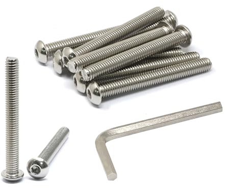 iexcell Juego de 10 tornillos de cabeza hexagonal de 3/8-16 x 3-1/4 pulgadas de acero inoxidable 304