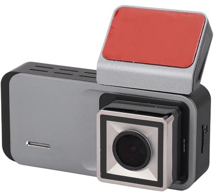 3-Kanal-Autokamera, 1080P Vorne, 720P Hinten Innen, Weitwinkel-Dashcam mit 3,16-Zoll-Bildschirm, Unterstützt Maximal 64 GB, Loop-, Bewegungserkennung, Nachtsicht, Auto-Fahrrekorder