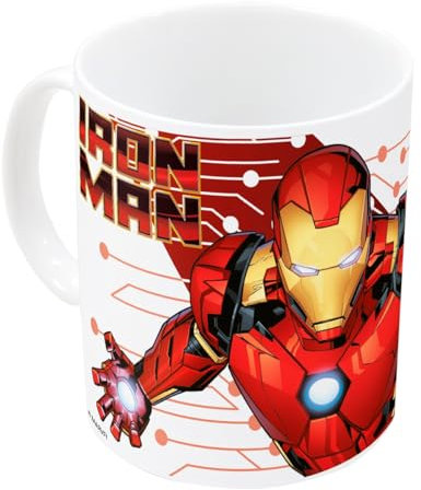 ms móvil shop Taza Cerámica Desayuno IRON MAN Capacidad 325ml Roar!!! Snort - CAJA REGALO | Producto Oficial