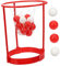 TOYANDONA 1 Jeu Prise de Vue aérienne Gaming Jeu Interieur Accessoires Gaming Jeux Gadget Piscine Enfant Jouets de Basket-Ball Jeu de Lancer pour Enfants Plastique Rouge