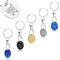 JEYORZY 5pcs Jeton pour Caddie de Courses, Universel Puce pour Caddie en Metal, Extracteurs de Caddie en Acier Inoxydable Clés pour Caddie Universel Porte-clés pour Chariot de Courses, Jeton de Caddie