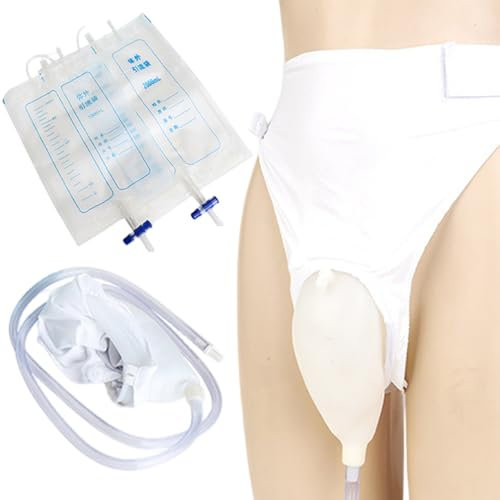 Catetere esterno per donne silicone indossabile femmina orinale per letto a letto con cintura riutilizzabile da donna riutilizzabile con 2 borse per pipì