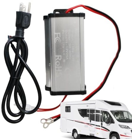 Alimentation électrique 220 V à 12 V, onduleur portable et prêt à l'emploi - Alimentation électrique de chauffage 220 V 12 V - Pour camping-car, camionnette, camion, véhicule, camping