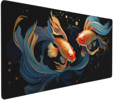 Alfombrilla Raton XXL 800 x 300 x 3 mm, Mouse Pad Grande Gaming, Alfombrilla de Raton Negro Tapete Escritorio, Lavable Mousepad para Juegos Y Oficina, Impermeable y Antideslizante (Carpa) -MP1361