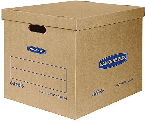 Bankers Box Classic 7716601 Umzugskarton, verstärkte Griffe, bandfreie Montage, Karton mit Deckel, 10 kleine und 20 mittelgroße Kartons (7716601)