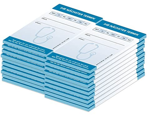 PRICARO Terminblock für Ärzte und Mediziner (20er Pack), Stethoskop