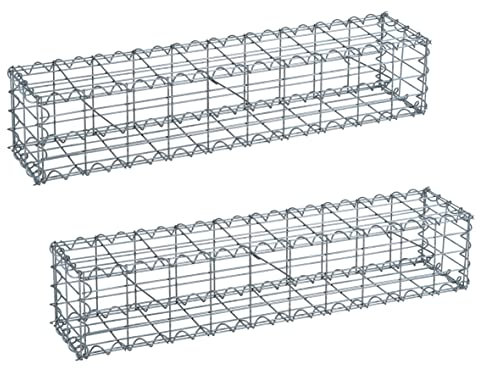 Estexo® Gabions Pierre spirale, panier à pierres, mur, panier métallique 2 Stück 100x20x20 cm