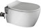 Aqua Bagno | Taharet Toilette mit Bidet-Funktion, Dusch-WC, Toilette mit Duschfunktion, Hänge-WC, Wand-WC | 51 cm lang