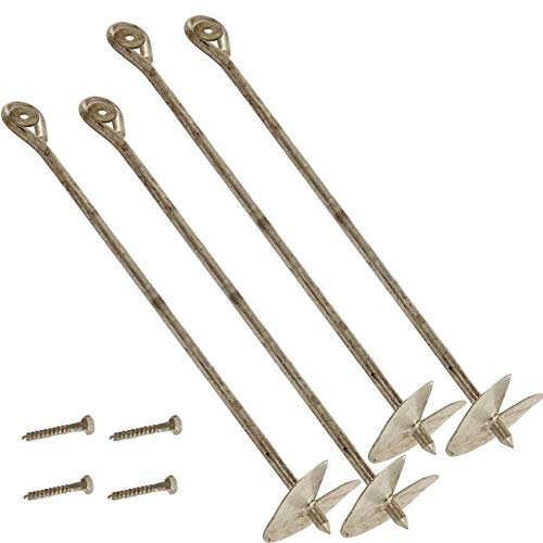 Rebo® Heavy Duty Swing Ground Anchors Set with Fixings - Set of 4 | OutdoorToys | Ground Anchors for Swing and Other Outdoor Play Equipment | Solid 30cm Ground Anchors