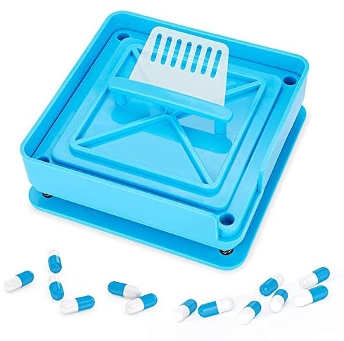 Manual Capsule Filler Machine - 100 Holes Empty Capsule Filling Tool With Spreader for Size 0 Capsules, Holding Tray for Hospital, Clinic, Laboratory and Home Use (0#)