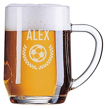 Amikado Chope de Bière gravée (Foot) - Verres à bière personnalisés - 58 cl Max
