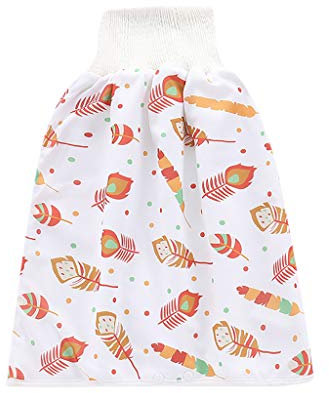 Windel Rock Kinder Baby mit wasserdichte Und Saugfähige, Taille Auslaufsicher Kleinkinder Pull-Ups Training,Unterwäsche für Training lehnende Hosen(C,M)
