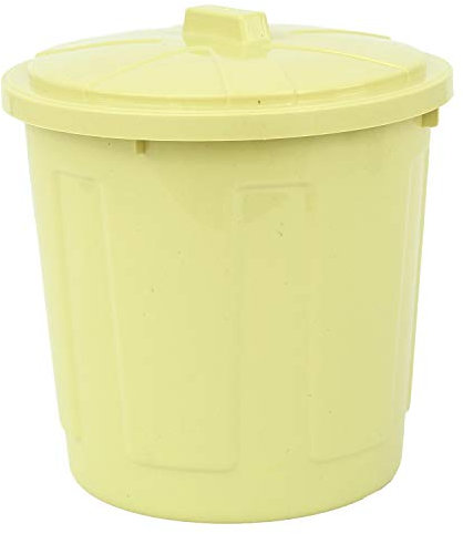 Guaranteed4less Plastic 5L Jolly Bin Waste Lid Dustbin Rubbish Recycle Kitchen Bathroom Bedroom (Lemon)