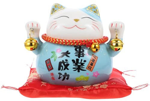 NOLITOY Katzen-Spardose Maneki Neko Glückskatze Spardose Spardose Spartopf Wechselgeld Organizer (blau)