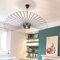 Vintage Hängeleuchte Wohnzimmer LED Vertigo Pendelleuchte (Licht Höhenverstellbar) Fiberglas/PU Hut Lichter E27 Kronleuchter für Restaurant Schatten Modern Schwarz Hängelampe