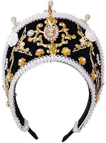 GRACEART Anne Boleyn Hut Kopfbedeckung elisabethanische Kopfbedeckung Tudor Coronet Haubenhut (Stil 8)