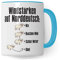 Tasse Windstärken auf Norddeutsch Kaffee-Tasse Schaf Geschenkidee für Norddeutsche Norddeutschland Meer Nordsee Ostsee Kaffeebecher (Weiß/Blau)