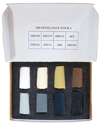 Drawing Soft Pastels Half Stick Set of 8