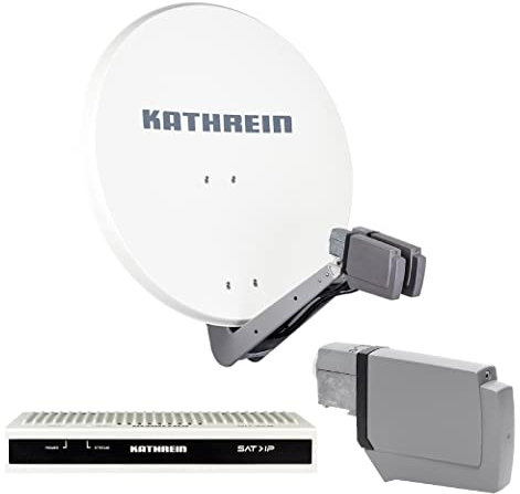 Kathrein CAS 90 ws Sat-Antenne multifeedfähig Weiss - 8 Teilnehmer mit SAT-IP
