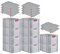 PROREGAL SuperSparSet 10x Eurobox NextGen Color mit Auflagedeckel & Schiebeschnappverschlüsse, HxBxT 32x40x60cm, 65L, Griffe rot offen, Verstärkter Boden, Eurobehälter Transportbox Transportbehälter