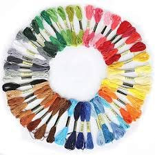 JOY-STORE Matassine Filo da Ricamo, Croce, Filo Da Cucito, Multicolore. 8 Pezzi - 8 Metri
