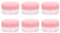 XPEX Contenants Cosmétiques, 6 Pièces Pots D'échantillons de Voyage, Petite Pots Ronds Clairs Vides, Mini Pots Cosmétiques Vide, pour Crème, Échantillons, Poudre, Baume à Lèvres,10g