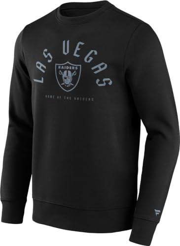 Las Vegas Raiders NFL ** College Stamp Crew ** Sweatshirt Pullover schwarz