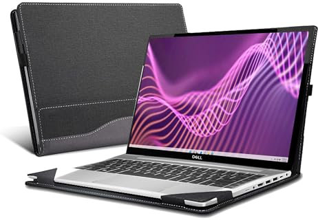 Laptop Cover for HP EliteBook 640 14 inch G9 |HP EliteBook 645 G10 Notebook| Dell Latitude 5440| 5430|14 2-in-1 PU Leather Protective Shell Cover (Gray)