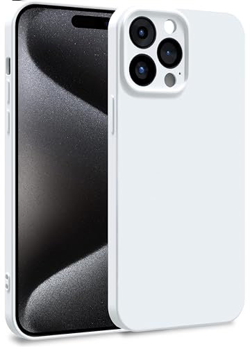 MyGadget Funda para iPhone 15 Pro MAX en Silicona TPU - Carcasa de Doble Capa - Case Resistente Antigolpes y Anti choques - Ultra Protectora Blanco