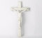 BC Katholisches Kruzifix-Wandkreuz, Jesus Christus, Wanddekoration für elegantes, modernes Zuhause, frommes Geschenk für junge Menschen, religiöse Geschenke, Heimdekoration, grau-weißes Stein-Finish