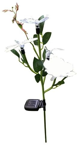 UKCOCO Solar-bauernlichter Außenlampe Solarleuchten Rosen Sonnenlicht