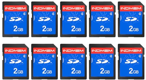 INDMEM 2GB SD Card, 10 Packs Class 4 2GB Flash Memory Card MLC Standard Secure Digital Cards Camera Card