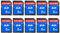 INDMEM 2GB SD Card, 10 Packs Class 4 2GB Flash Memory Card MLC Standard Secure Digital Cards Camera Card
