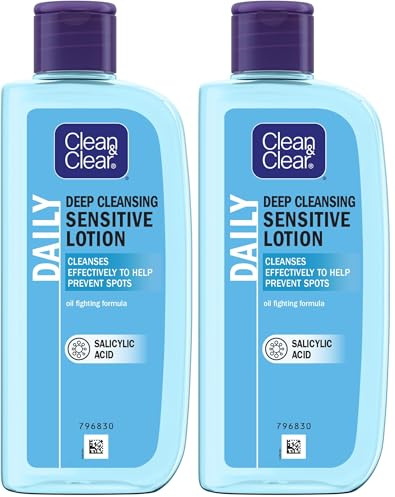 Clean & Clear Deep Cleansing Lotion for Sensitive Skin 200ml (Pack of 2)