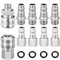 Ylinwtech 10 pezzi 1/4 BSP Connettore Frizione per tubi 'aria Compressore,Raccordo ad aria Compressa Con Anello Ermetico,Attacchi Rapidi Aria Compressa 1/4 BSP,per set di Raccordi per tubi Europei