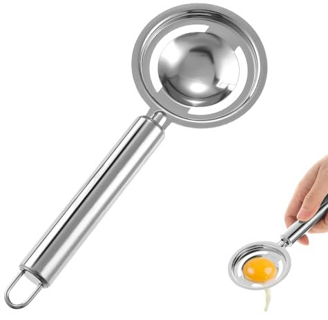 Andibro Eigelbtrenner aus Edelstahl, Eigelb Filter Separator mit Griff Eidottertrenner Eiweißtrenner Eiertrenner Eidotter Trenner für Trennen von Eiweiß und Eigelb für Küchen DIY Backen Kochen Kuchen