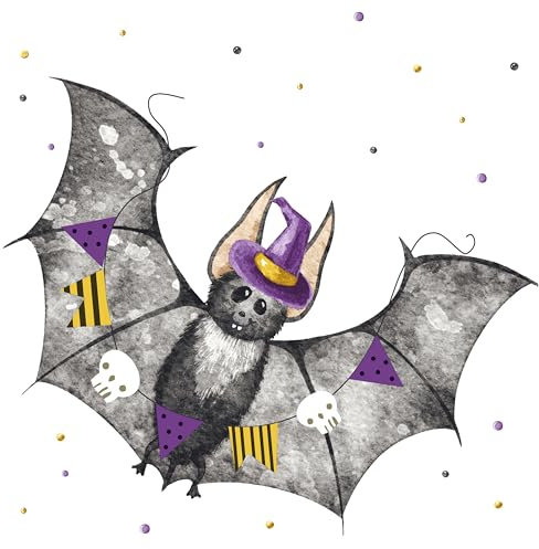 20 Servietten Herbst Halloween Fledermaus als Tischdeko. Papierservietten mit Motiv. Auch für Decoupage und Serviettentechnik 33x33cm