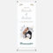 Photocall Bodas 70x180cm Personalizable con Foto y Texto – Cartel Bienvenida Boda – Pancarta Personalizada con Estructura para Decoración Boda - 2 Modelos a Elegir (Modelo 1)